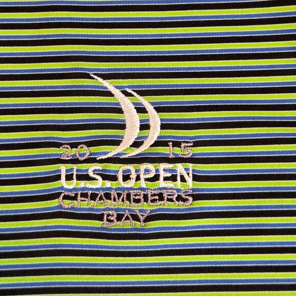 Cutter & Buck DryTec Polo XXL U.S. Open 2015 Chambers Bay Stripe Shirt - Picture 4 of 12